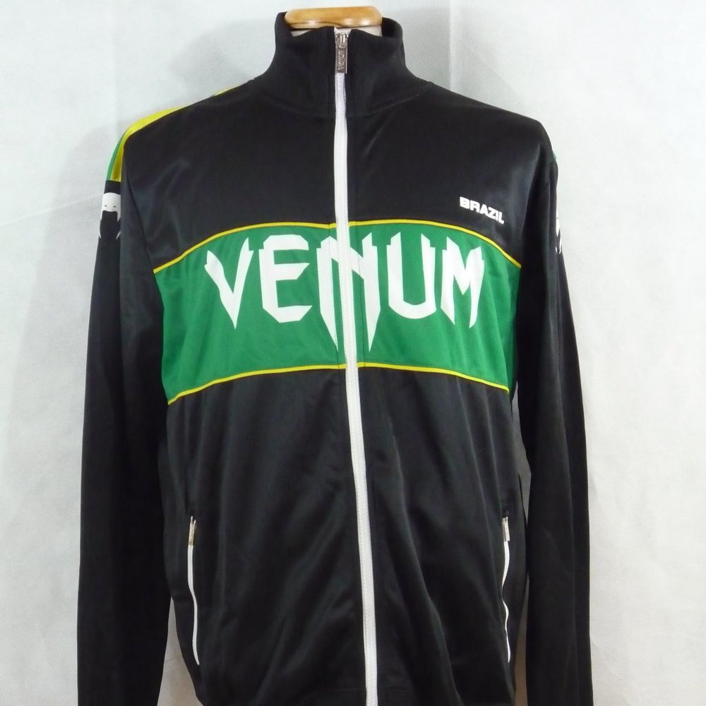 NWT JACKET VENUM SPORT TEAM BRAZIL XXL (SEE MEASUREMENTS) BLACK GREEN YELLOW
